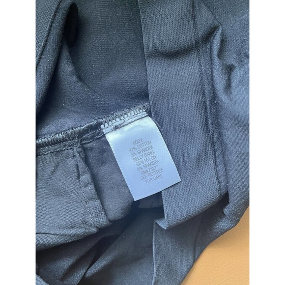 NWT A Glow Black Canvas Over The Belly Cuffed Maternity Chino Shorts Sz 2 - Picture 5 of 7